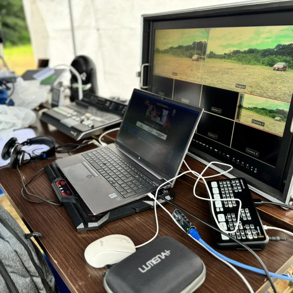 大島火祭りと富岡花火大会のライブ配信を行いました2